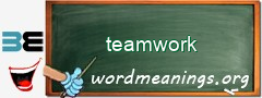 WordMeaning blackboard for teamwork